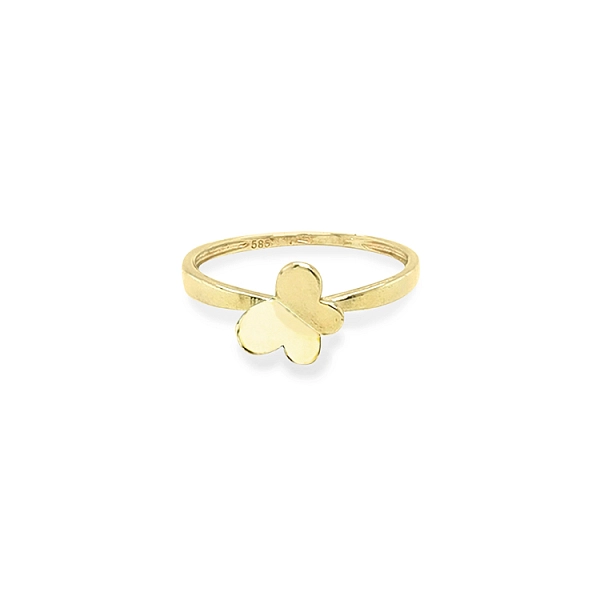 Goldener Ring in Form eines Schmetterlings