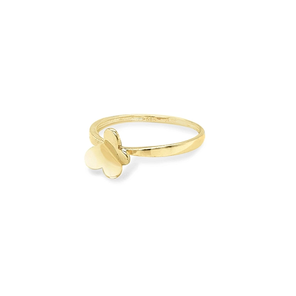 Goldener Ring in Form eines Schmetterlings