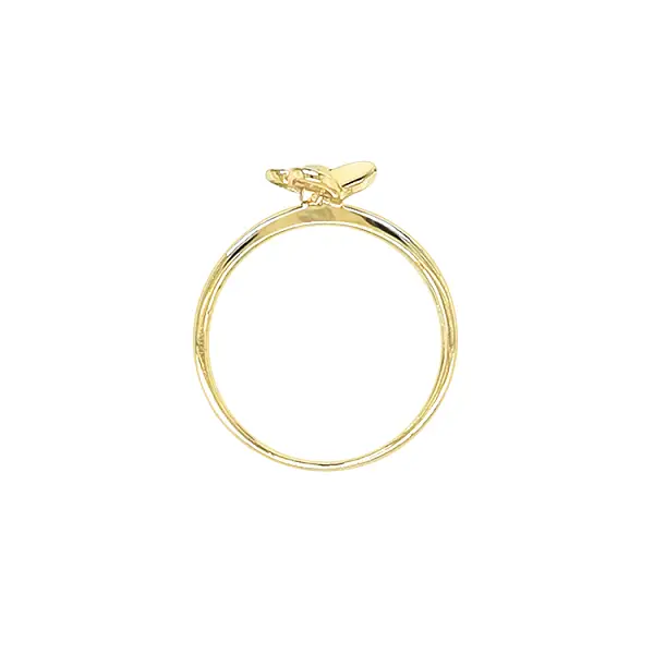 Goldener Ring in Form eines Schmetterlings