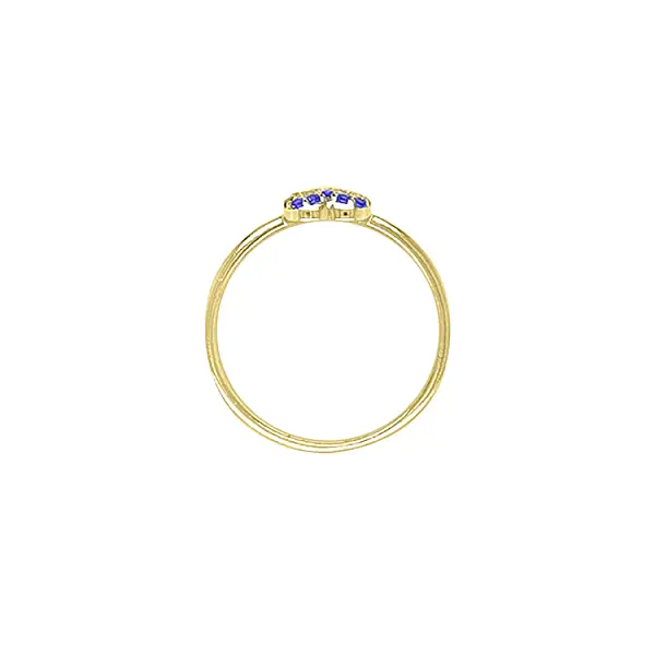 Gold Herz Ring mit farbigen Steinen