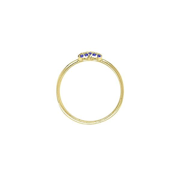 Gold Herz Ring mit farbigen Steinen