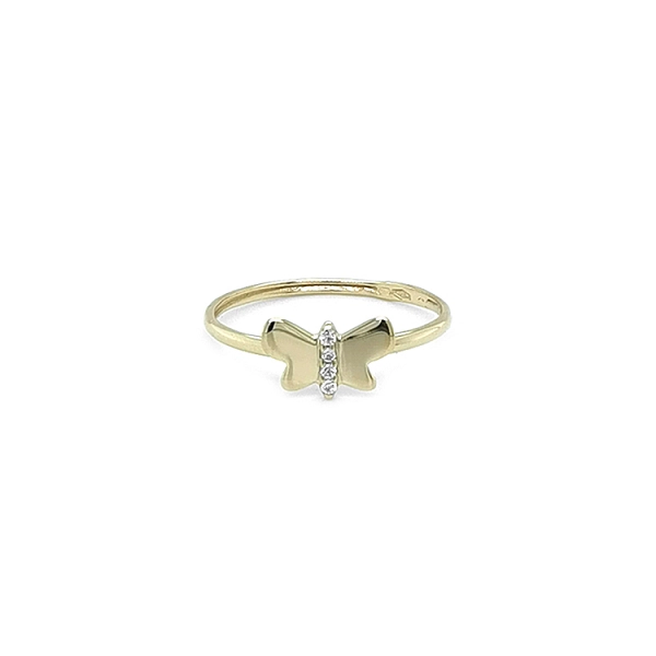 Goldener Ring in Form eines Schmetterlings