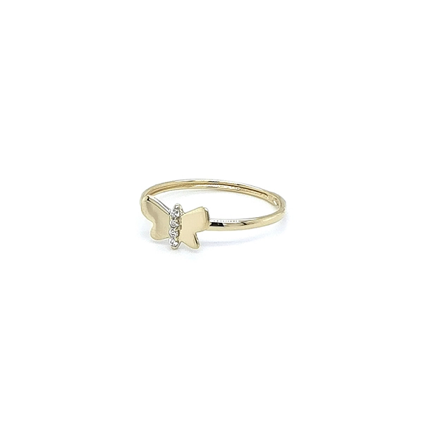 Goldener Ring in Form eines Schmetterlings