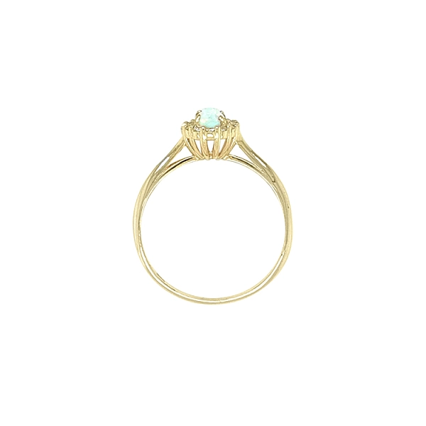 Goldring mit Opal und Zirkonen