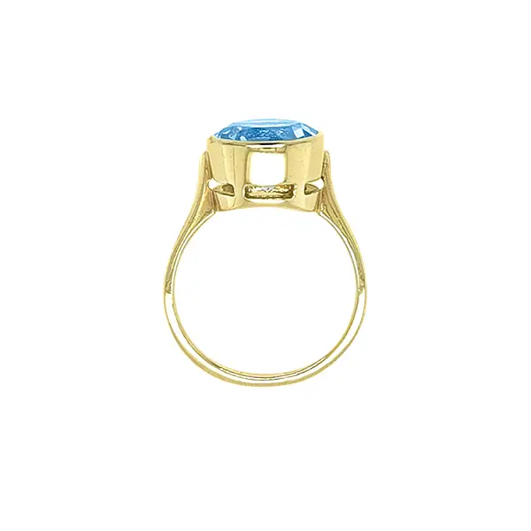 Goldring mit blauem Stein