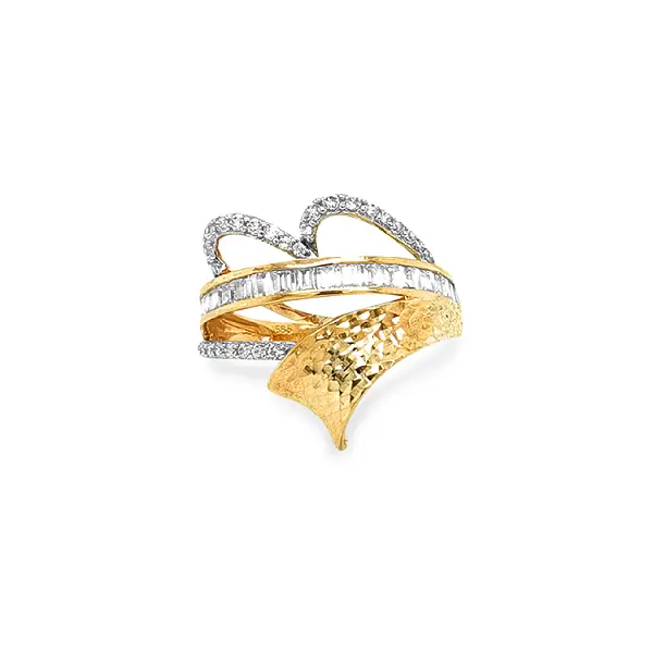 Goldring mit Zirkonen