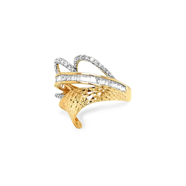Goldring mit Zirkonen