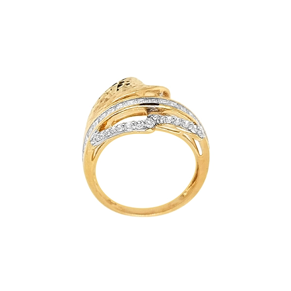 Goldring mit Zirkonen