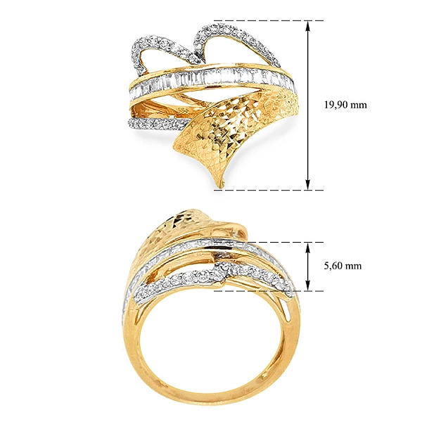 Goldring mit Zirkonen