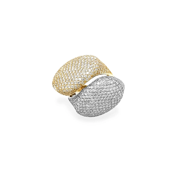 Goldring mit Zirkonen