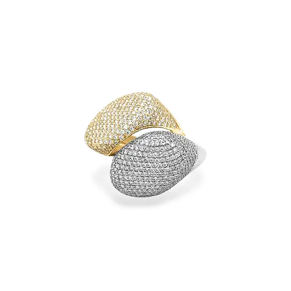 Goldring mit Zirkonen