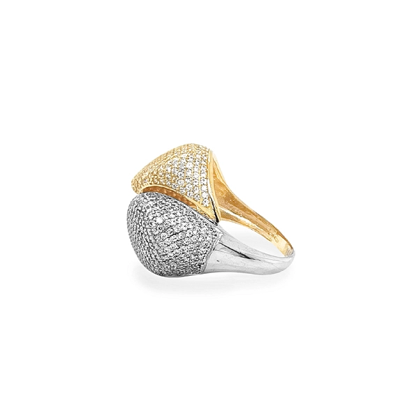 Goldring mit Zirkonen