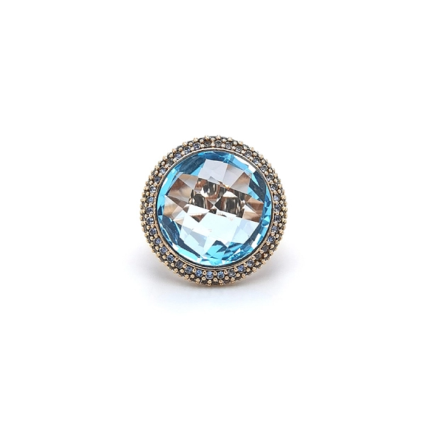 Goldring mit blauem Stein