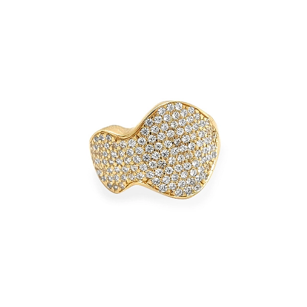 Goldring mit Zirkonen