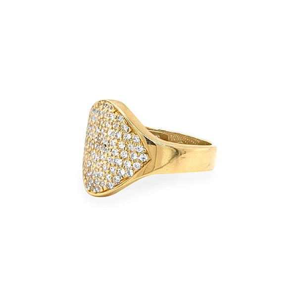 Goldring mit Zirkonen