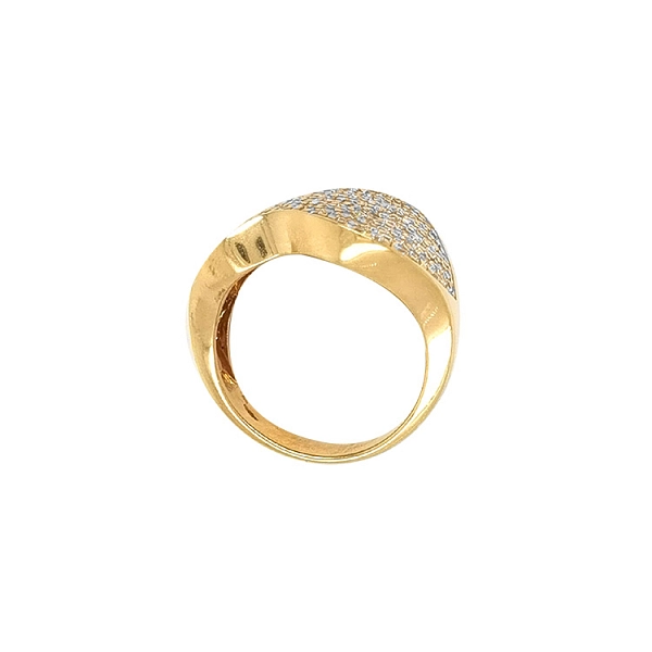 Goldring mit Zirkonen