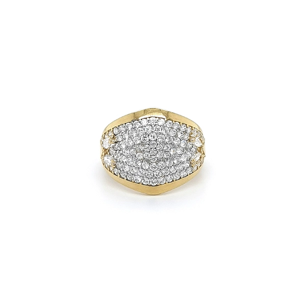 Gold Damenring mit Zirkonen