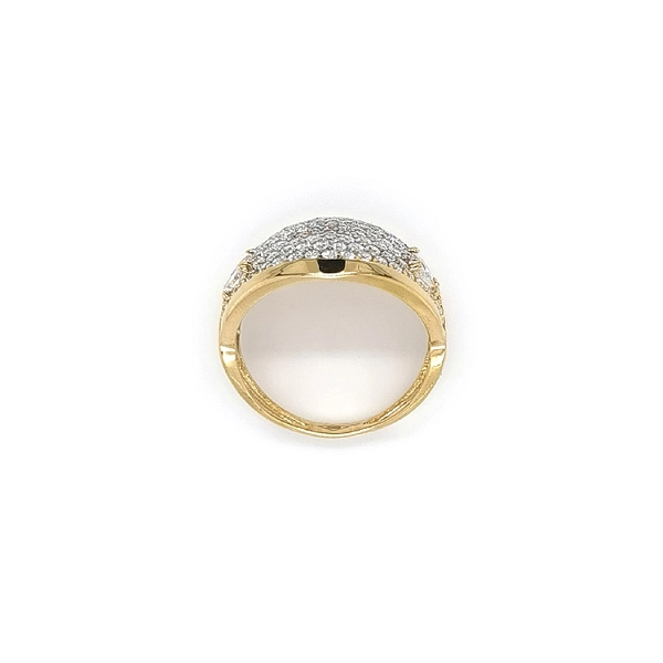 Gold Damenring mit Zirkonen