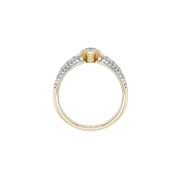 Goldring mit Zirkonen