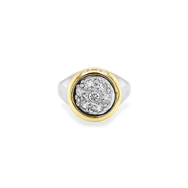 Goldring mit Zirkonen