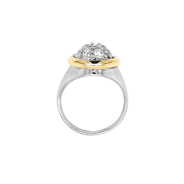 Goldring mit Zirkonen