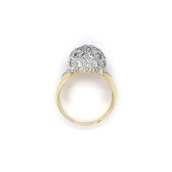 Ring mit Zirkonias in Gold-Kombination