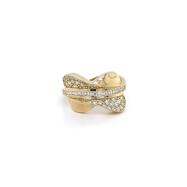 Goldring mit Zirkonen