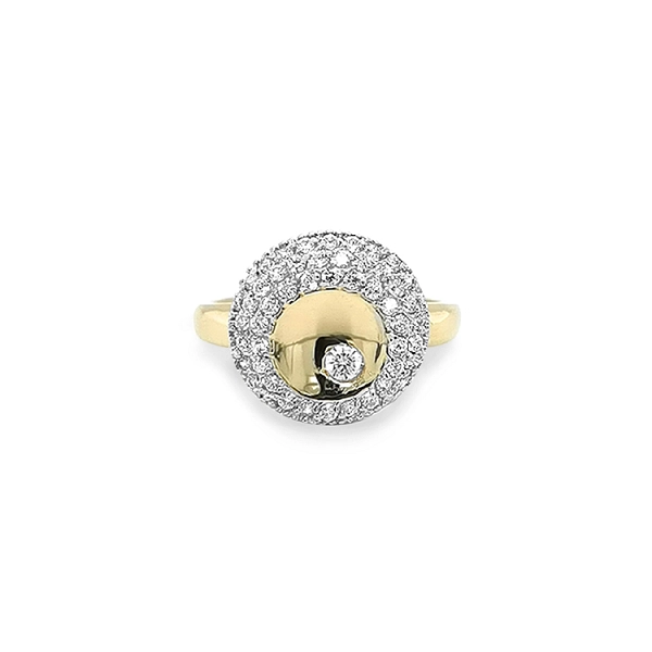 Goldring mit Zirkonen