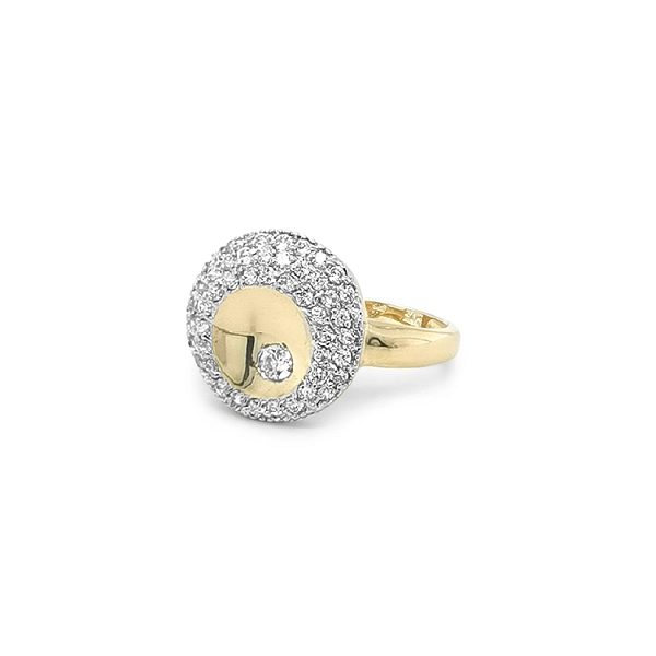Goldring mit Zirkonen