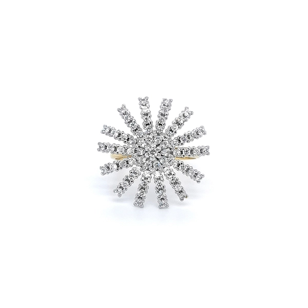 Ring mit Zirkonias in Gold-Kombination