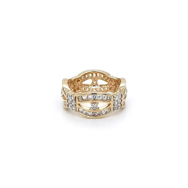 Goldring mit Zirkonen