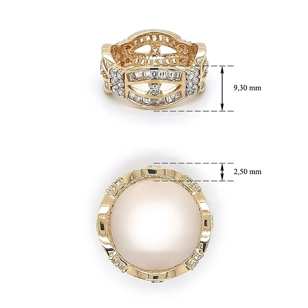 Goldring mit Zirkonen