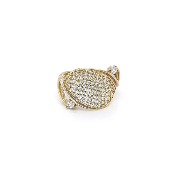 Goldring mit Zirkonen