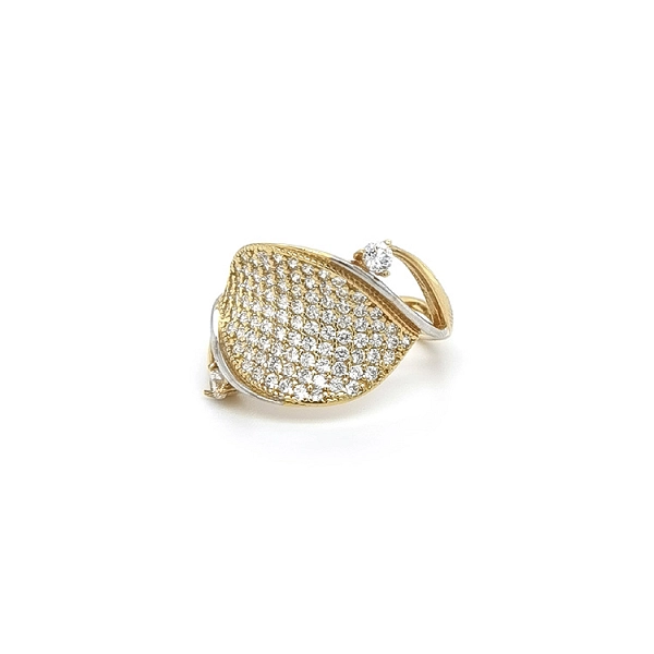 Goldring mit Zirkonen