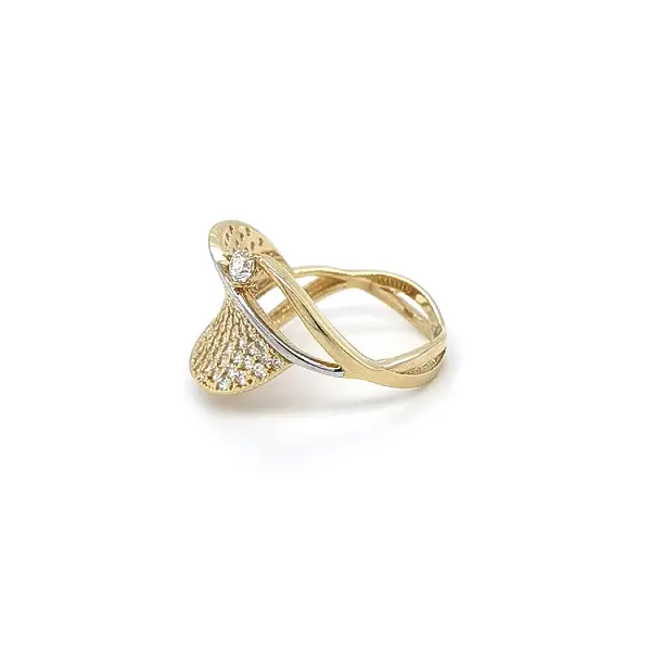 Goldring mit Zirkonen