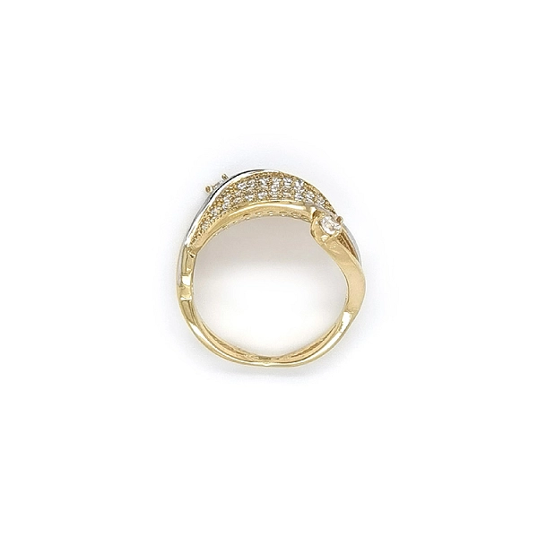 Goldring mit Zirkonen