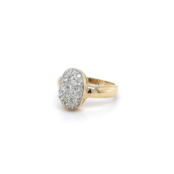 Goldring mit Zirkonen