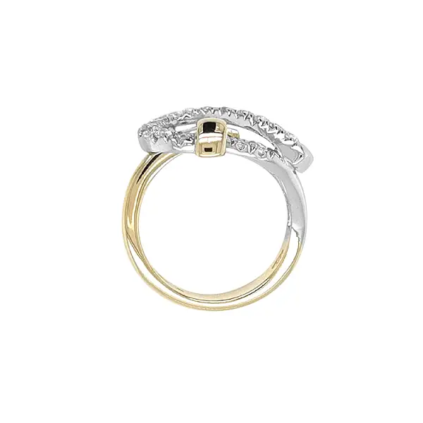 Goldring mit Zirkonen