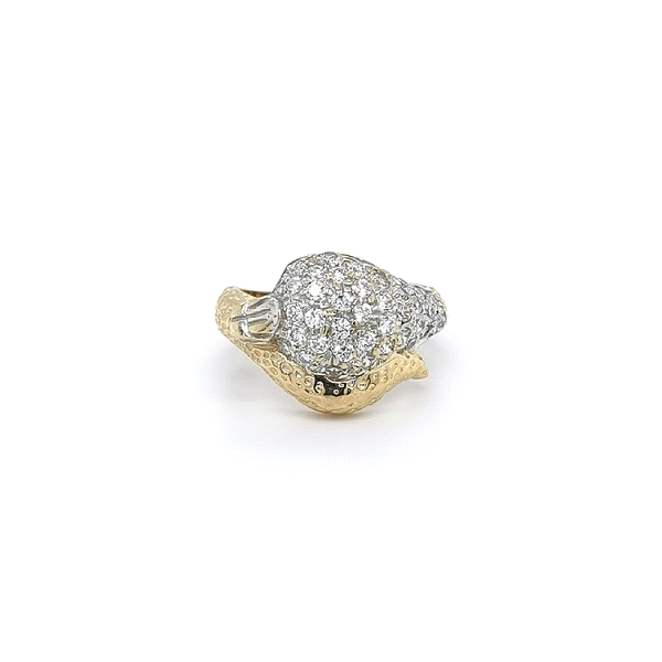 Goldring mit Zirkonen