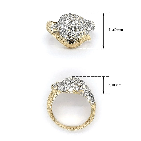 Goldring mit Zirkonen