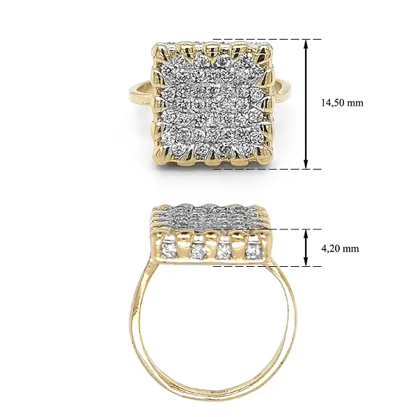 Goldring mit Zirkonen