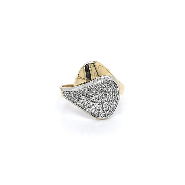 Goldring mit Zirkonen