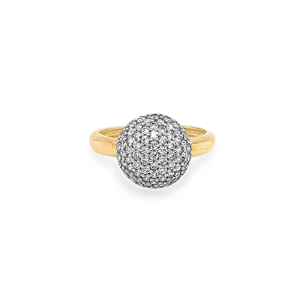 Goldring mit Zirkonen
