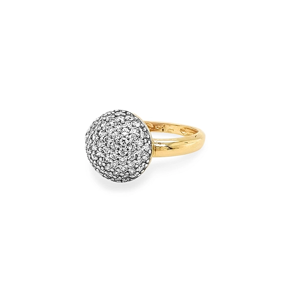 Goldring mit Zirkonen