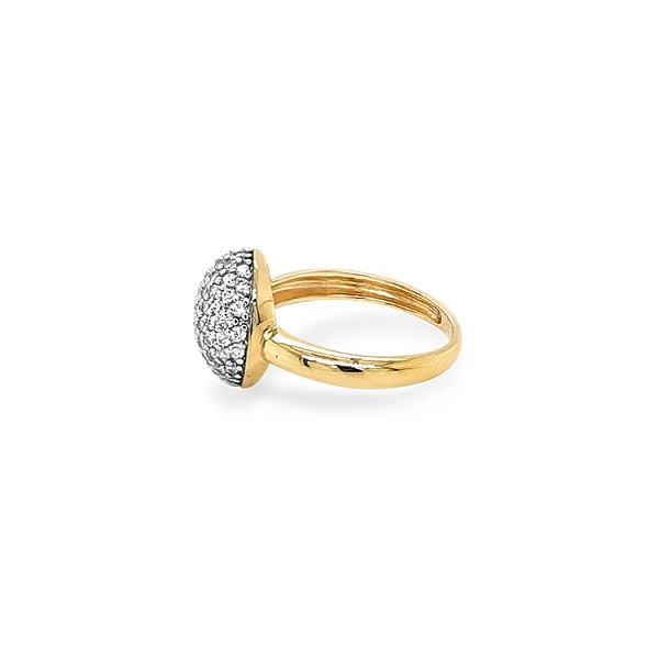 Goldring mit Zirkonen