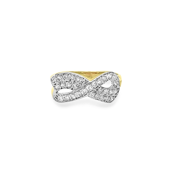 Goldring mit Zirkonen