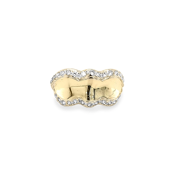 Goldring mit Zirkonen