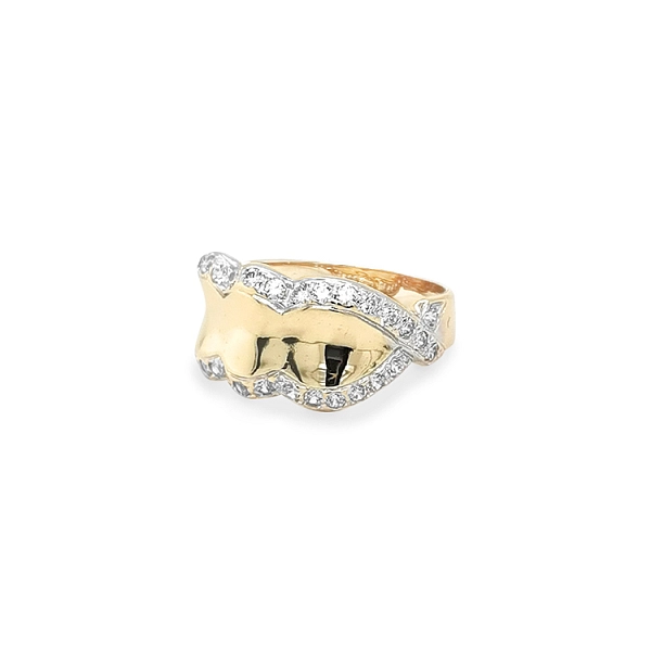 Goldring mit Zirkonen