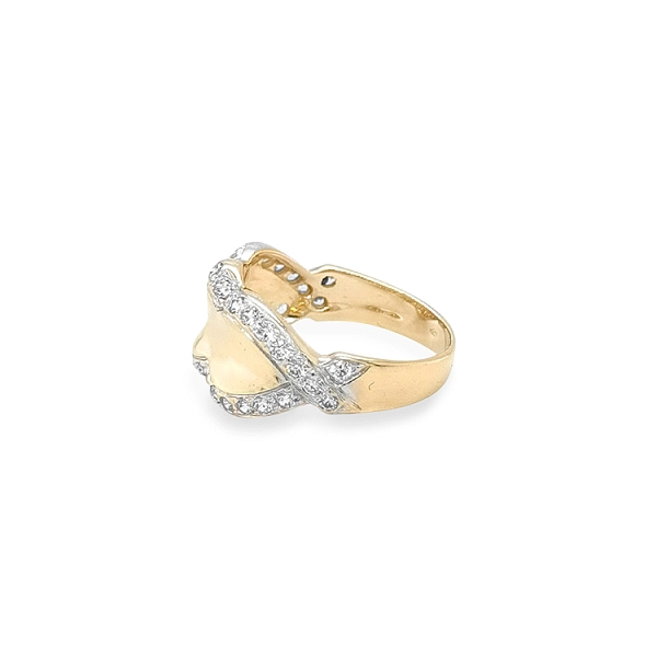 Goldring mit Zirkonen