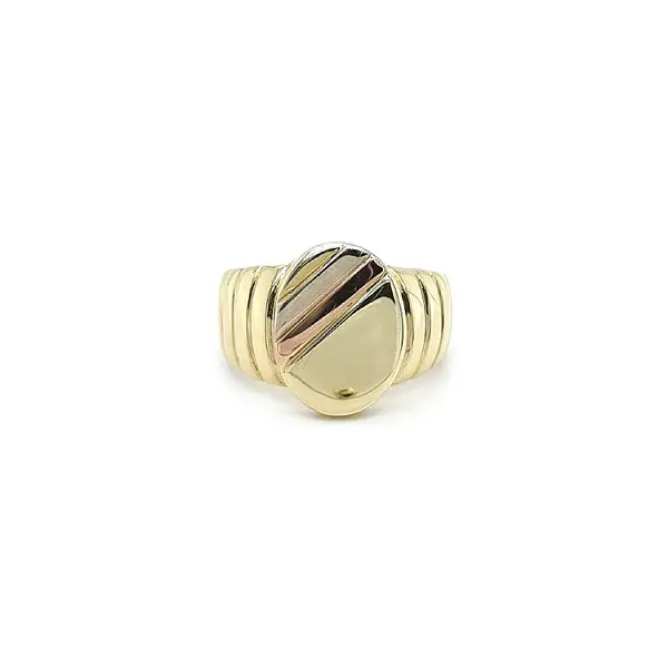 Herren-Kombi-Ring aus Gold